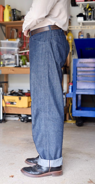 {Now Shipping} The Rite Stuff x Papa Nui 10.5 oz. Selvedge Denim Sailor Moku Pants (Indigo)