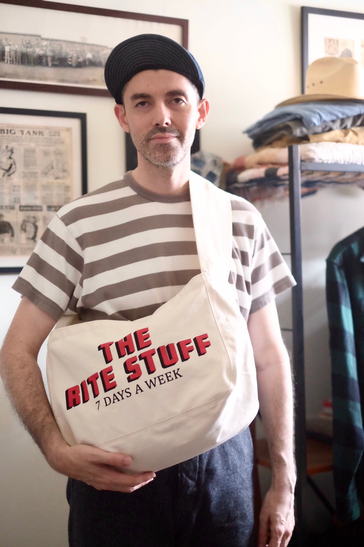 Newspaper 13 oz. Canvas Bag - Made in Japan – The Rite Stuff Newspaper 13 oz. Canvas Bag - Made in Japan – The Rite Stuff