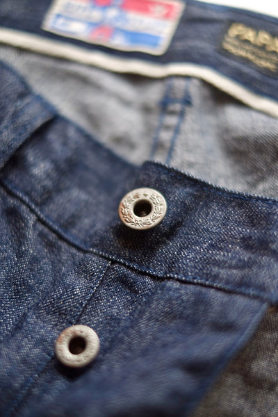 {Pre-order for Oct. ‘25} The Rite Stuff x Papa Nui 10.5 oz. Selvedge Denim Sailor Moku Pants (Indigo)