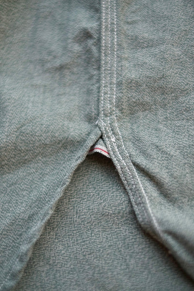 {Pre-order for April ‘26} Railhead Engineer Selvedge Salt & Pepper Work Shirt (Sage Green)