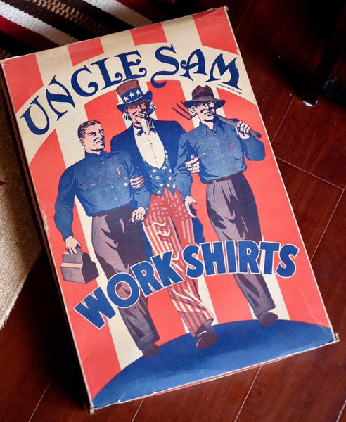 {Pre-order for Sept. ‘25} Uncle Sam Chamois ‘Suede’ Cloth Cigarette Pocket Work Shirt (Olive Drab)