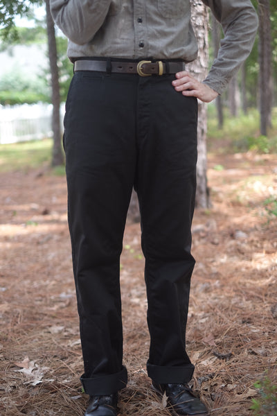 {Pre-order for April ‘26} Oilman 7.7 oz. Chino Twill Work Pants (Black)