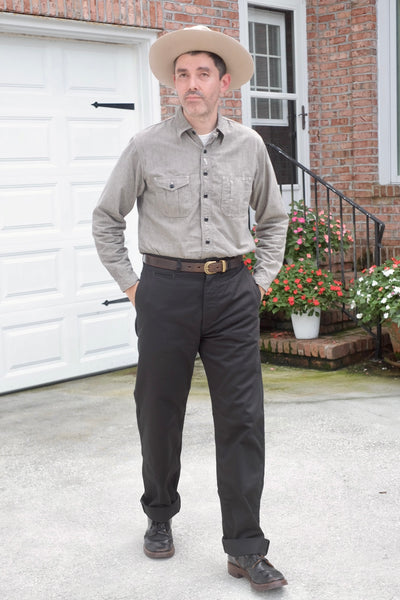 {Pre-order for April ‘26} Oilman 7.7 oz. Chino Twill Work Pants (Black)