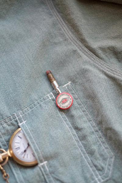 {Pre-order for April ‘26} Railhead Engineer Selvedge Salt & Pepper Work Shirt (Sage Green)