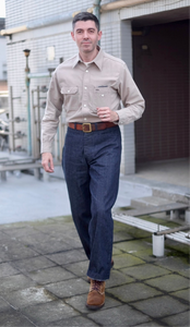{Pre-order for Oct. ‘25} The Rite Stuff x Papa Nui 10.5 oz. Selvedge Denim Sailor Moku Pants (Indigo)