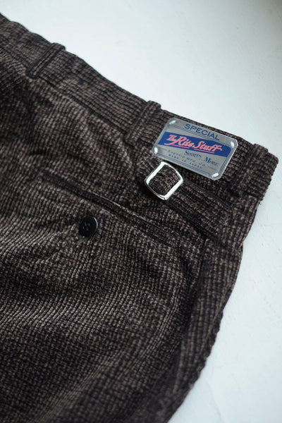 {Pre-order for Dec. '26} Arkham 'Tweeduroy' 7.5-wale Discharge-printed Corduroy Trousers (Brown)