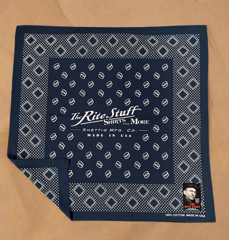 {Sold Out} Twin Ring 1930s-style Selvedge Bandana (Navy)
