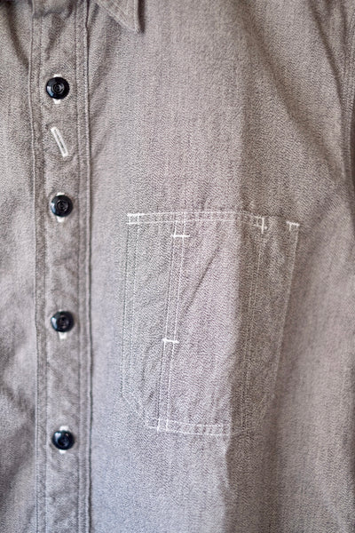 {Pre-order for April ‘26} Railhead Engineer Selvedge Salt & Pepper Work Shirt (Iron Grey)