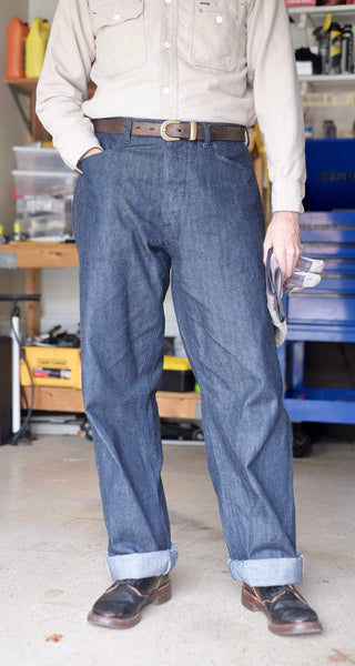 {Now Shipping} The Rite Stuff x Papa Nui 10.5 oz. Selvedge Denim Sailor Moku Pants (Indigo)