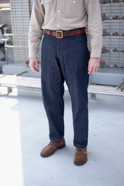 {Pre-order for Oct. ‘25} The Rite Stuff x Papa Nui 10.5 oz. Selvedge Denim Sailor Moku Pants (Indigo)