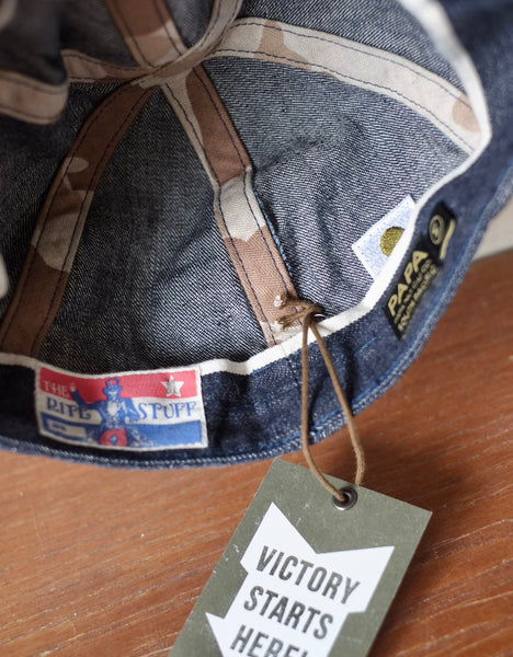 {The Rite Stuff x Papa Nui} Sailor Moku 10.5 oz. Selvedge Denim Cap (Indigo)