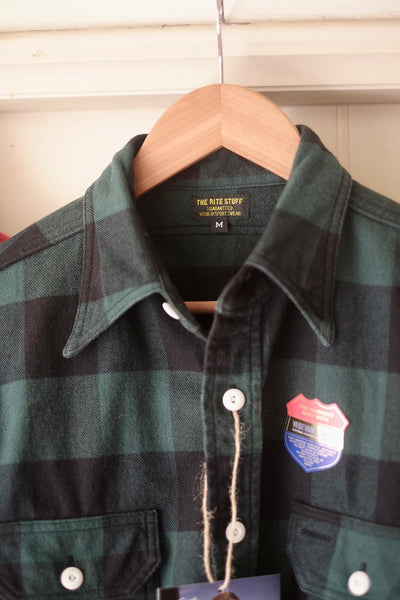 {New Arrival} Icebreaker Buffalo Plaid 11 oz. Heavyweight Flannel Work Shirt (Green)