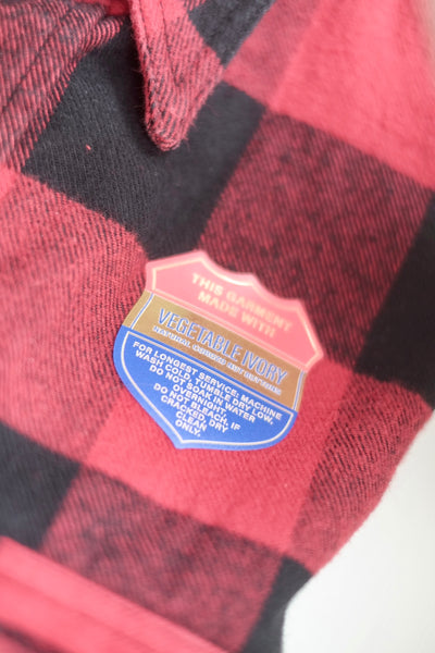 {New Arrival} Icebreaker 11 oz. Heavyweight Buffalo Plaid Flannel Work Shirt (Red)