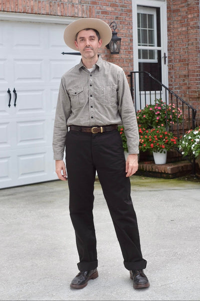 {Pre-order for April ‘26} Oilman 7.7 oz. Chino Twill Work Pants (Black)