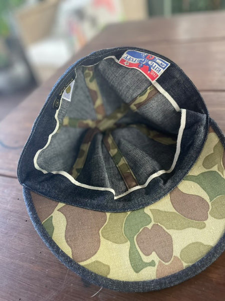 {Pre-order for Oct. ‘25} The Rite Stuff x Papa Nui 10.5 oz. Selvedge Denim Sailor Moku Cap (Indigo)