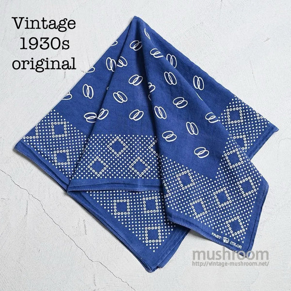 {Sold Out} Twin Ring 1930s-style Selvedge Bandana (Navy)
