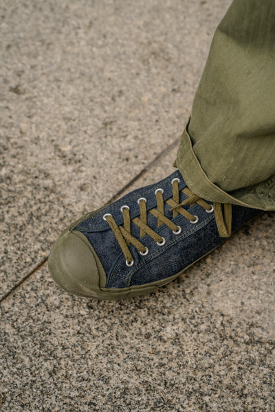 {Pre-order for May 2026} The Rite Stuff x Papa Nui x John Lofgren Bootmaker Champion Sneakers (Amoskeag Denim)