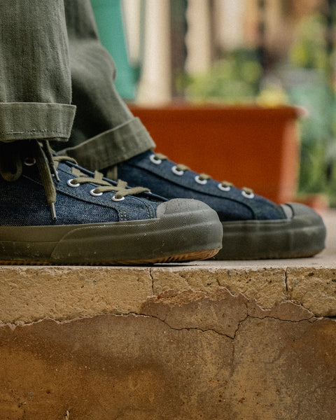 {Pre-order for May 2026} The Rite Stuff x Papa Nui x John Lofgren Bootmaker Champion Sneakers (Amoskeag Denim)