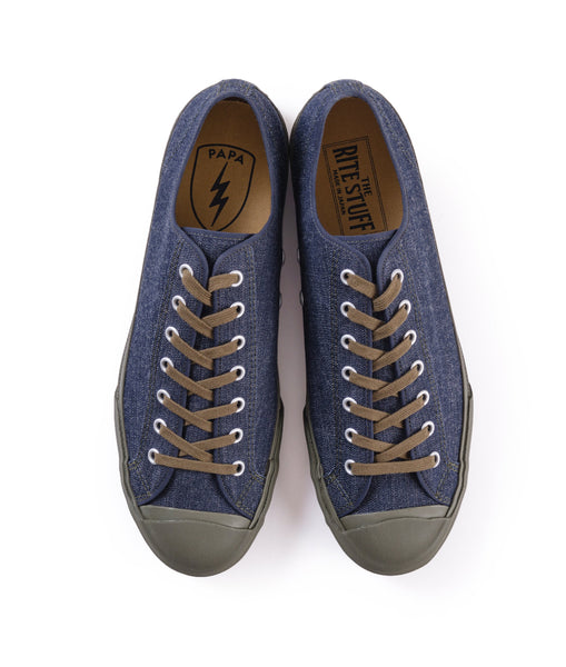{Pre-order for May 2026} The Rite Stuff x Papa Nui x John Lofgren Bootmaker Champion Sneakers (Amoskeag Denim)