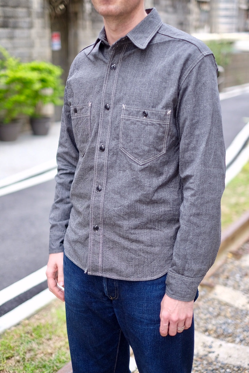 The Rite Stuff} Atlas Salt & Pepper Work Shirt (Charcoal)