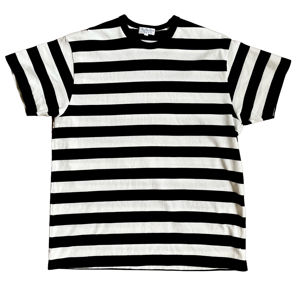 Bo Tee in Black and White Stripe